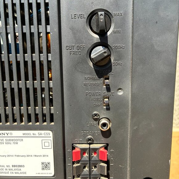 Sony SACS9 Active Subwoofer 10in Black SA-CS9 - Picture 8 of 10